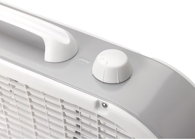 20-inch Classic Box Fan Three-speed weatherproof motor High-speed airflow Space-saving design Energy-efficient and
