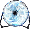 20 Inch Floor Fan,Heavy Duty Metal Industrial Fan - High Velocity Fan with 3 Speeds & Tilt, Powerful Metal Fan for Shop