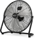 20-Inch High-Velocity Industrial Floor Fan, Heavy-Duty 3-Speed Metal Shop Fan with 180° Adjustable Tilt & Carry