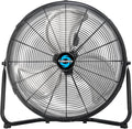 20 Inch High Velocity Metal Floor Fan, 3-Speed Powerful Cooling for Industrial, Commercial, and Home Spaces, 120°Tilt, 6.0 FT