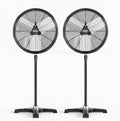 20 Inch Industrial Pedestal Fan,5000CFM High Velocity and Heavy Duty Standing Fan, Metal fan W/One-touch Oscillating