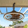 20" Outdoor Ceiling Fans with Light for Patios, IP65 Waterproof Plug in Ceiling Fan, Gazebo Hanging Fan with Remote Control