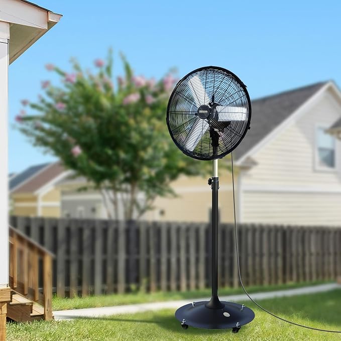 20'' Outdoor Pedestal Fan, 4 Speed Oscillating Pedestal Fan with All Sealed Brushless DC Motor, alternate product view 8