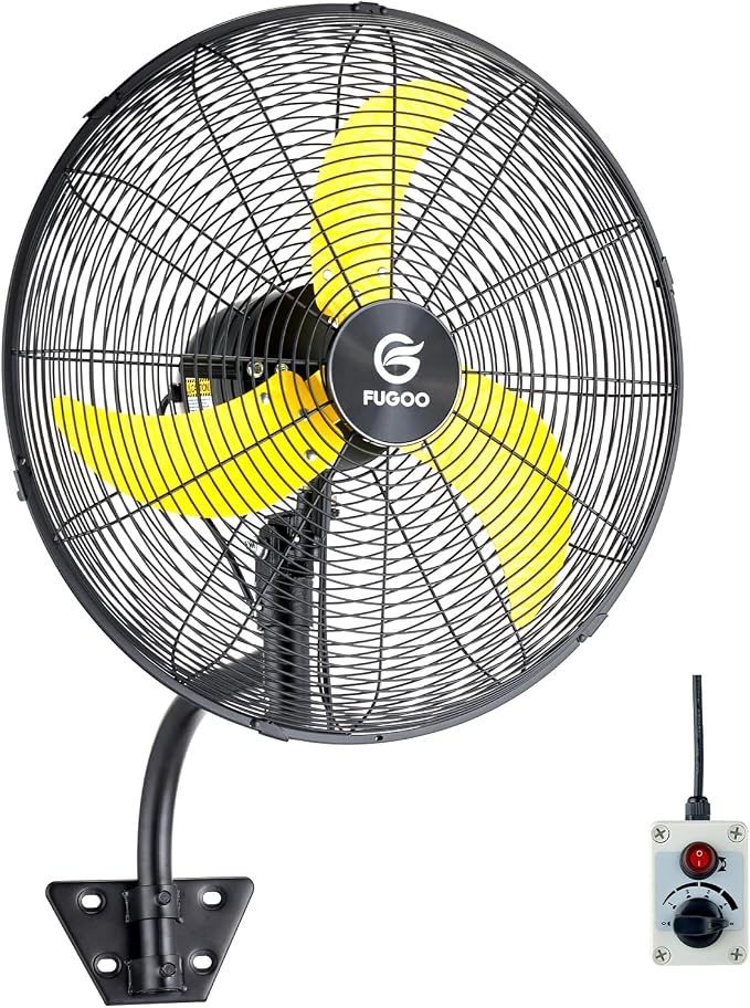20'' Outdoor Quiet Oscillating Wall Fan With All Sealed Brushless DC Motor,4-Speed Waterproof Outdoor Fan, product image