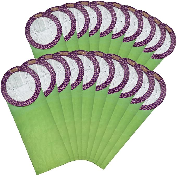 20 Pack 100331 Backpack Vacuum Bags Compatible with 10 QT Backpack Vacuum Cleaner,Replace Part #100331 Open Cirular