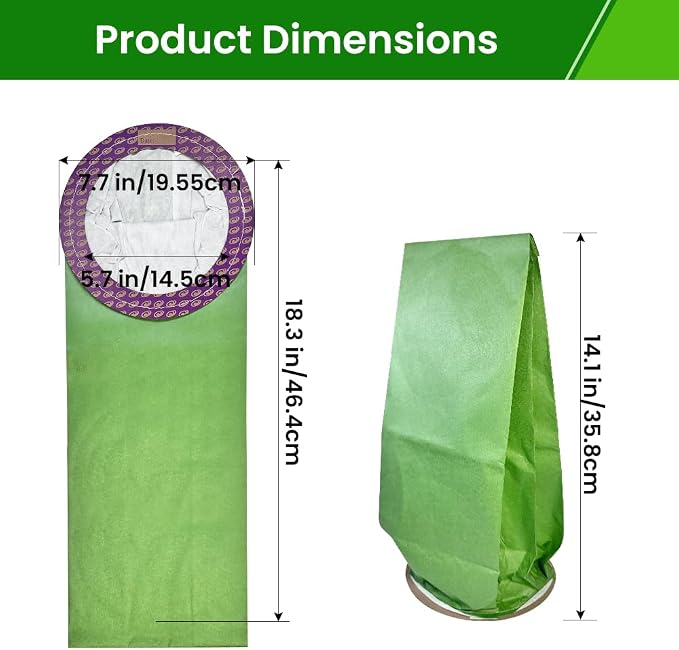 20 Pack 100331 Backpack Vacuum Bags Compatible with 10 QT Backpack Vacuum Cleaner,Replace Part #100331 Open Cirular