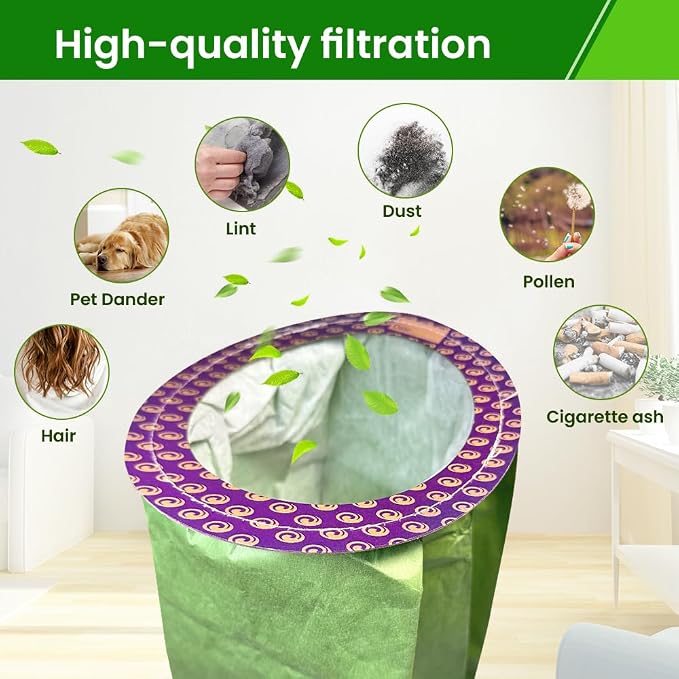 20 Pack 100331 Backpack Vacuum Bags Compatible with 10 QT Backpack Vacuum Cleaner,Replace Part #100331 Open Cirular