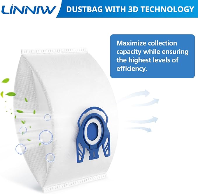 20 Pack 3D Airclean GN Vacuum Bags Compatible with Classic C1, Complete C1, Complete C2, Complete C3, S227 S240, S270