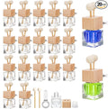 20 Pack Car Diffuser Bottles Empty, Essential Oil Diffuser Bottle with Vent Clip, Clear Glass Perfume Bottle, product image