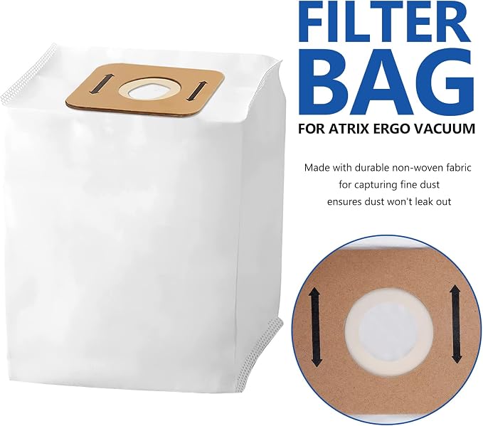20 Pack VACBP6 Vacuum Bags for, 8 Quart HEPA Filter Bag Replacement for Ergo Backpack Vacuum VACBP1, VACBP36V
