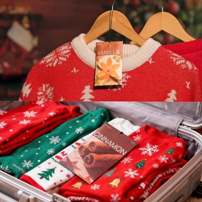 20 Packs Cedar Cinnamon Vanilla Berries Potpourri Bag Scent Sachet for Closet Drawer Room Car Home Air Freshener Shoe Odor