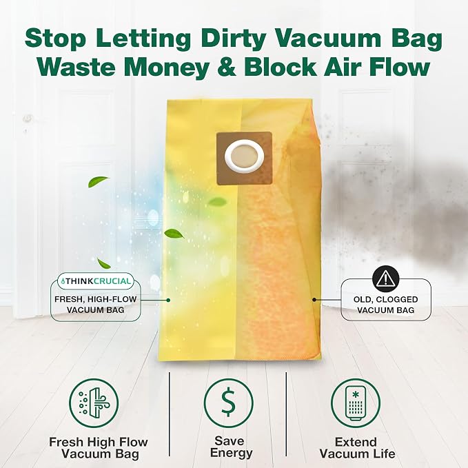 20 Replacements for HushTone Canister Vacuums Bags Part # AH10243, Fits Models: CH54013, CH54015, CH54113 & CH54115