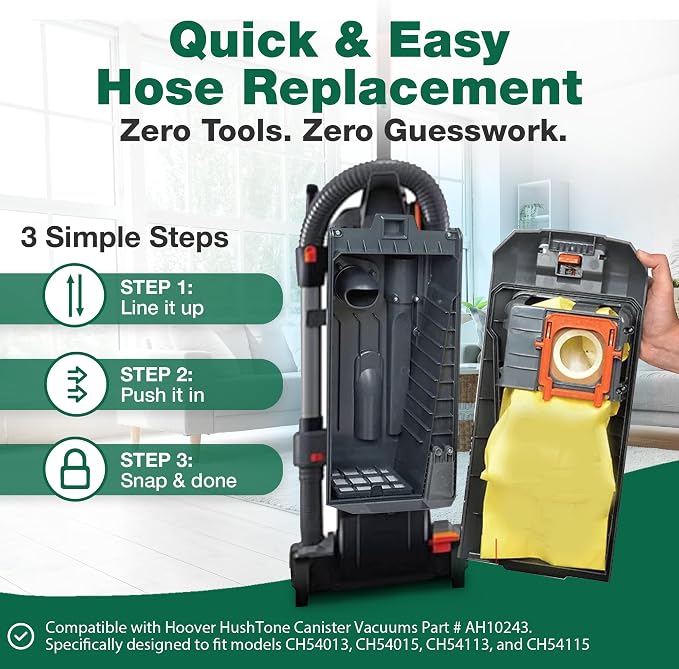 20 Replacements for HushTone Canister Vacuums Bags Part # AH10243, Fits Models: CH54013, CH54015, CH54113 & CH54115