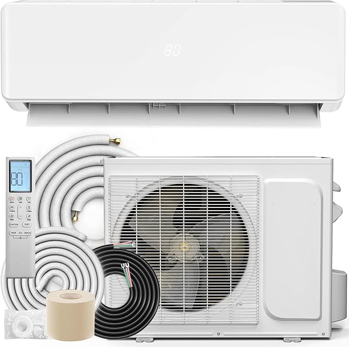 20 SEER2 11500 BTU Mini Split Air Conditioner Heat Pump, 220-240V Inverter AC Cool & Heat Up to 680 Sq., product image