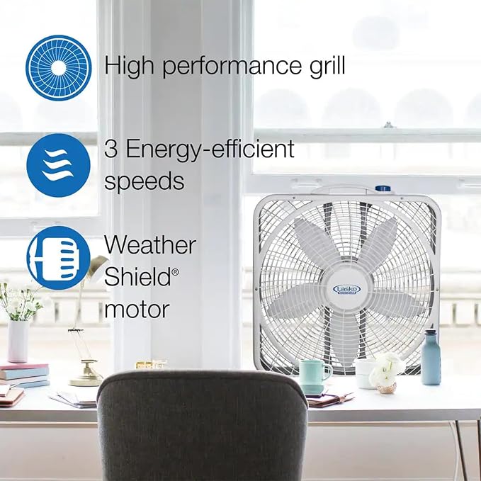 20" Weather-Shield Performance Box Fan, 3-Speed (3720), alternate product view 5