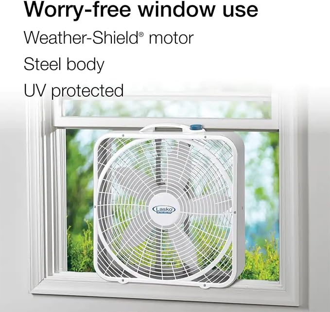 20" Weather-Shield Performance Box Fan, 3-Speed (3720), alternate product view 6