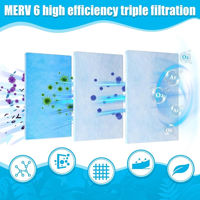 20 x 118 Inch Merv 6 Reusable Air Vent Filter Cut to Size Electrostatic Floor Vent Filter with Adhesive Hook Tape Washable