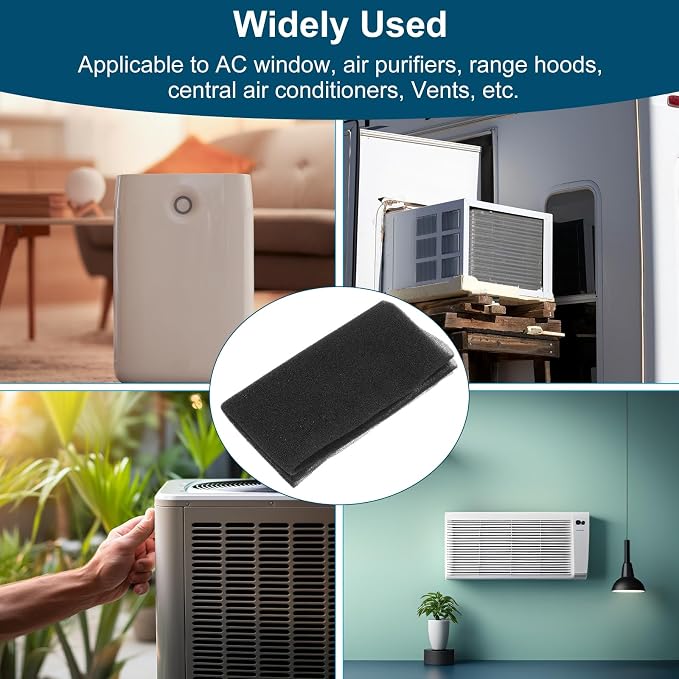 20" x 20" x 0.1" Air Conditioner Filter Replacement, Washable Reusable Cut to Fit Foam Filter Air Filter for RV AC Vent