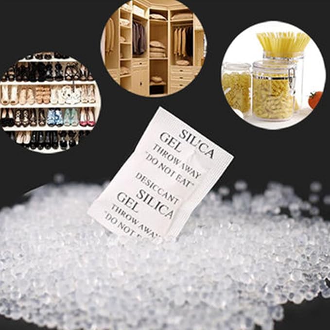 200 Pcs Food Grade Security Silica Gel Desiccant Pack Moisture Absorber Dehumidifier (Size:200 pcs), alternate product view 3