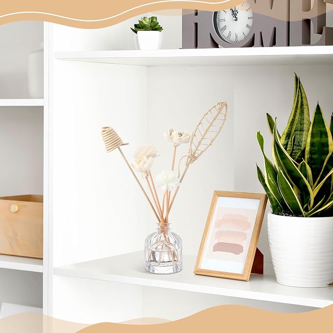 200 Pcs Reed Diffuser Sticks Set Include 10 Style 100 Pcs Natural Rattan Flower Reed 7 Style 100 Pcs Mixed Fragrance