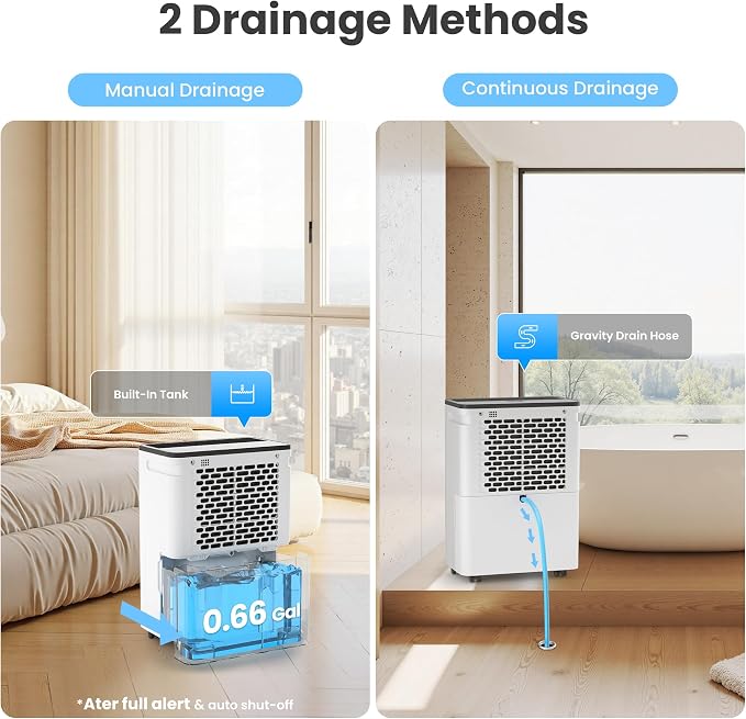 2000 Sq.Ft Dehumidifiers for Home, 34 Pints Portable Dehumidifier With Continuous/Auto Mode,0.66 Gal Tank, alternate product