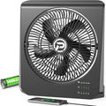 20000mAh Rechargeable Battery Powered Fan - 10" Square Box Fan with 55H Runtime, 4 Speeds & Timer, 270° Pivot, product image