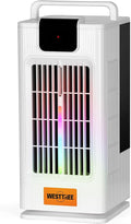 2000ML Misting Tower Fan Air Conditioner Fan,3 Level Humidify & 4 Speeds, 7 RGB Color Night Lights,Desk Portable Air