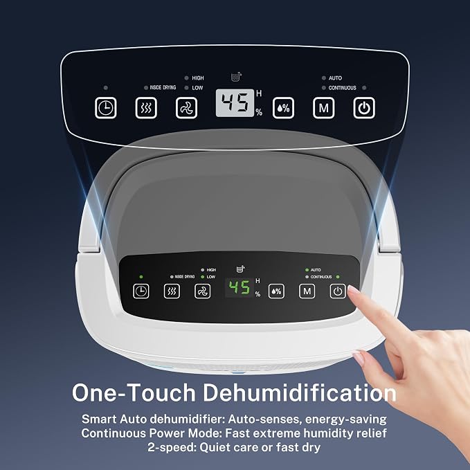 2025 Most Efficient Energy Star Dehumidifier for 2,000 Sq. Ft. Home, Basement and Large Room - Powerful, Quiet with Humidity