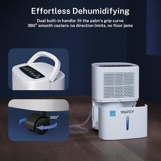 2025 Most Efficient Energy Star Dehumidifier for 2,000 Sq. Ft. Home, Basement and Large Room - Powerful, Quiet with Humidity