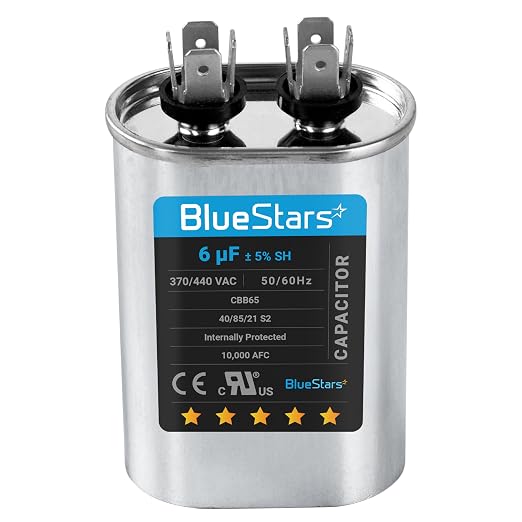 2025 Updated] 6 uF MFD 6uf ±5% 370-440VAC Oval Run Start Capacitor 50/60 Hz AC Electric Replacement Part by