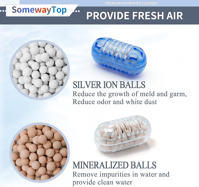 2025 VER] 20X Humidifier Cleaner, Demineralization Cartridge for Humidifier Compatible with Demineralization Cleaning