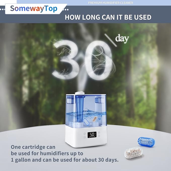2025 VER] 20X Humidifier Cleaner, Demineralization Cartridge for Humidifier Compatible with Demineralization Cleaning