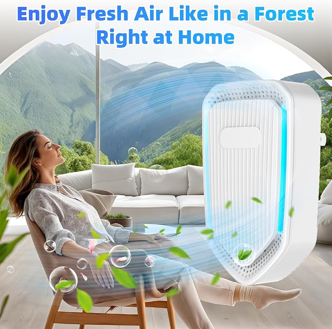 2026 Air Ionizer Plug In-8Pack Negative Ion Air Purifiers Ionizer,Quiet Air Freshener Indoor Portable Cleaner,Wall Plug