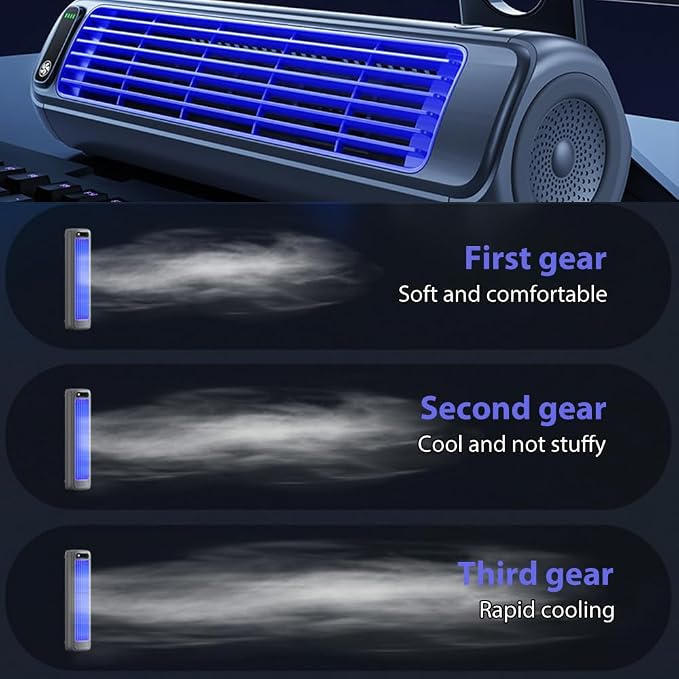 2026 New Cooling Ace Portable Air conditioner, Cooling Fan with 3 Speeds & LED Touch Screen, USB Charging Air Conditioner for