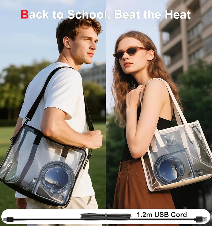 2026 New Desk Fan, Quiet Air Circulator Mini Fan for Bedroom, Portable Smart Display USB Fan, 4 Speeds Strong Airflow