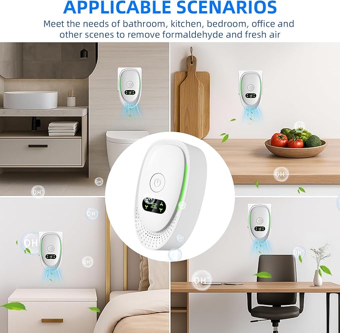 2026 Upgraded Air Ionizers for Dust Mites Smoke Pet Odor Plug in Air Purifiers for Home Silent Ionizer Air Cleaners & Room
