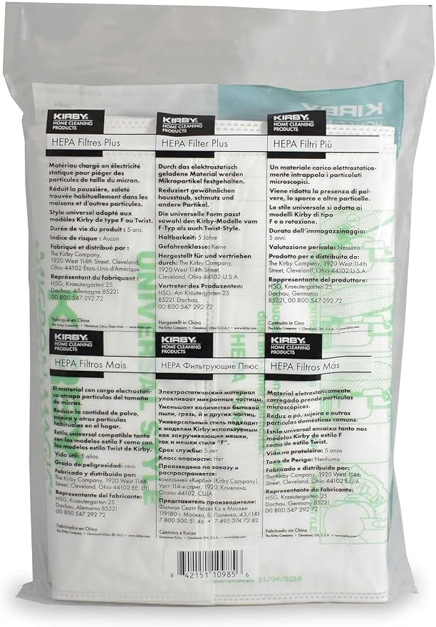 204814 Micron Magic HEPA Filter Plus Bags, 6, White Vacuum Bags White, alternate product view 2