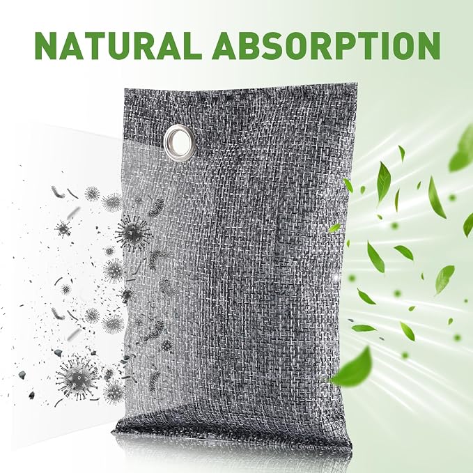20Pack Activated Charcoal Odor Absorber, Odor Eliminator for Strong 0dor,Shoe Deodorizer,Bamboo Charcoal Air Purifying For