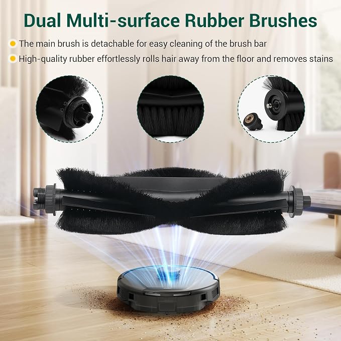 20Pcs Replacement Accessory kit for L60 Series, L50 Series Robot Vacuums Parts, 2 Roller Brush, 8 HEPA Filters and