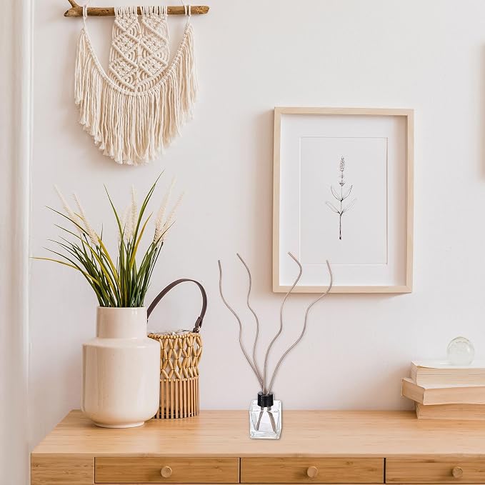 20Pcs Wavy Rattan Reed Diffuser Sticks, 28cm/11 Natural Wooden Rattan Fragrance Diffuser Refill Sticks Replacement for Home