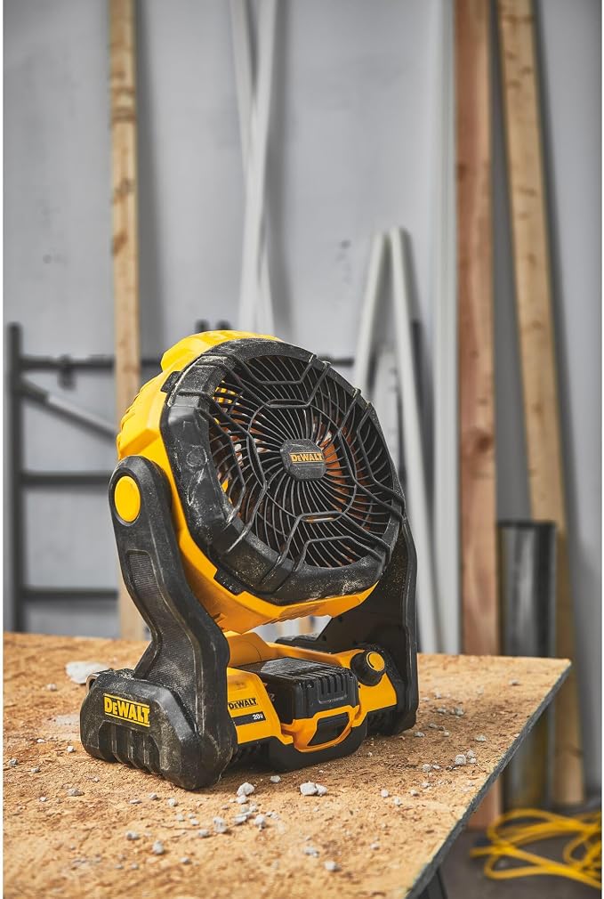 20V MAX Portable Fan, Battery Powered Rechargeable Cordless Shop Fan, Up to 4.5 Hrs Runtime, Variable Speed, 650 CFM, Tool