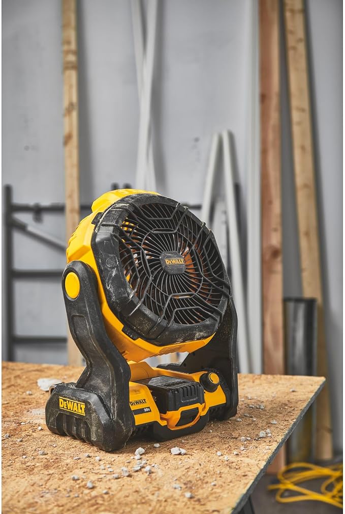 20V MAX Portable Fan, Battery Powered Rechargeable Cordless Shop Fan, Up to 4.5 Hrs Runtime, Variable Speed, 650 CFM, Tool