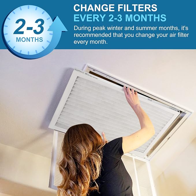 20x20x1 Air Filter MERV 11 4-Pack, Electrostatic Pleated AC Furnace Air Filter, Captures Dust, Smog & Pet Dander, Actual