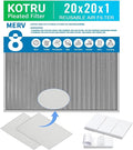 20x20x1 Air Filter, Reusable Air Filter - MERV 8, Washable Aluminum Permanent Electrostatic Filter - Long Service Life
