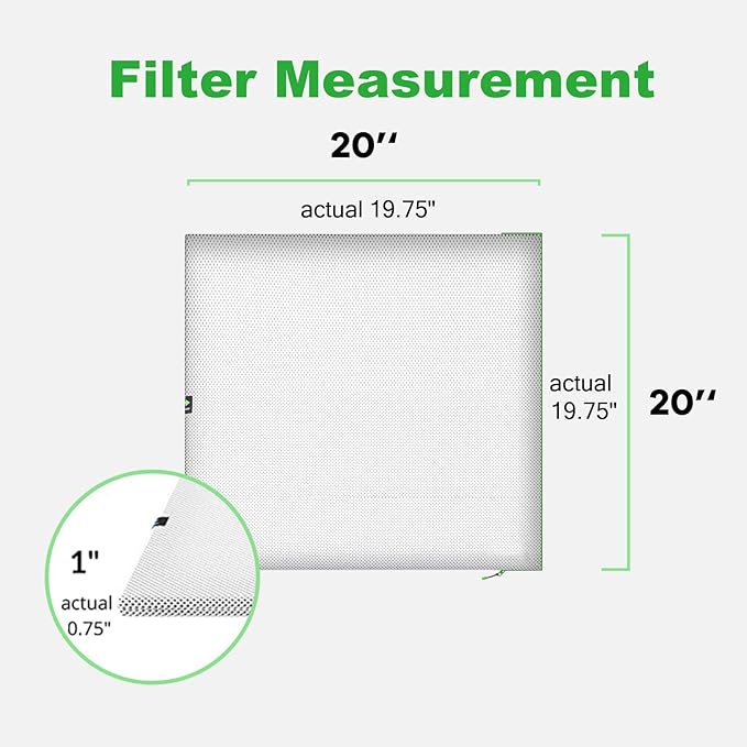 20x20x1 Air filter, Washable and Reusable Air Filter 20x20x1 for AC HVAC Furnace, alternate product view 6