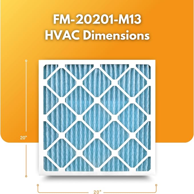 20x20x1 Ultimate Defense MERV 13 Pleated HVAC Air Conditioner Furnace Replacement Air Filter, 12-Pack (Actual Filter