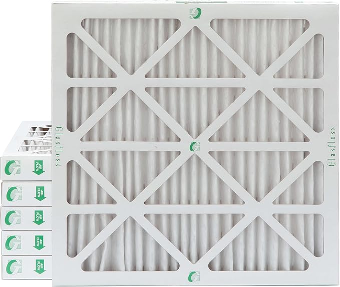 20x20x2 MERV 10 (FPR 5-6) 2" Inch Pleated Air Filters Box of 6. Actual Size: 19-1/2 x 19-1/2 x 1-3/4, product image