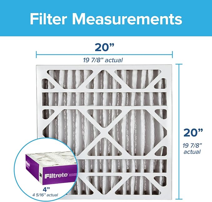 20x20x4, AC Furnace Air Filter, MPR 1550 DP, Healthy Living Ultra Allergen Deep Pleat, 2-Pack (Actual Dimensions 19.88 x