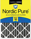 20x20x4 (Actual Size: 19 1/2 x 19 1/2 x 3 5/8) Furnace Air Filters MERV 10 Pleated + Carbon 1 Pack, product image