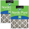 20x20x4 (Actual Size: 19 1/2 x 19 1/2 x 3 5/8) Pleated Air Filters MERV 13 Plus Carbon 2 Pack, product image